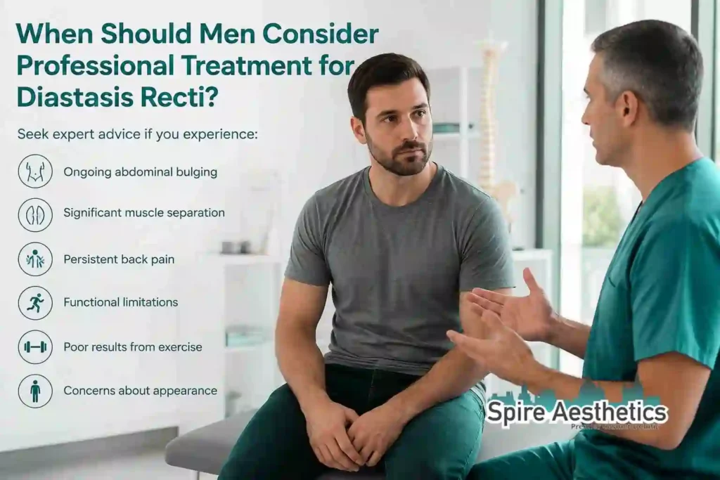 When Should Men Consider Professional Treatment for Diastasis Recti Loughborouogh?