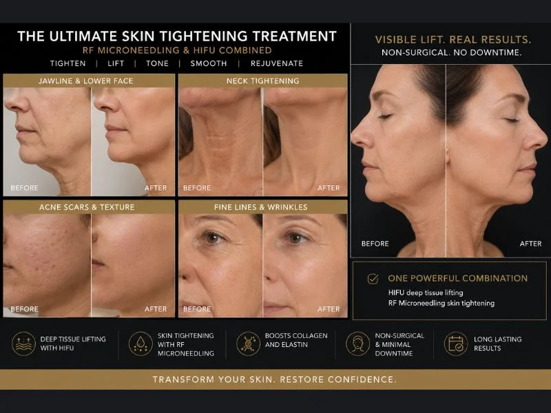 Results of combined treatment for the ultimate skin tightening treatment Loughborouogh