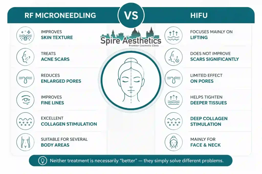 RF Microneedling vs HIFU: Which Treatment Gives Better Results Loughborouogh?